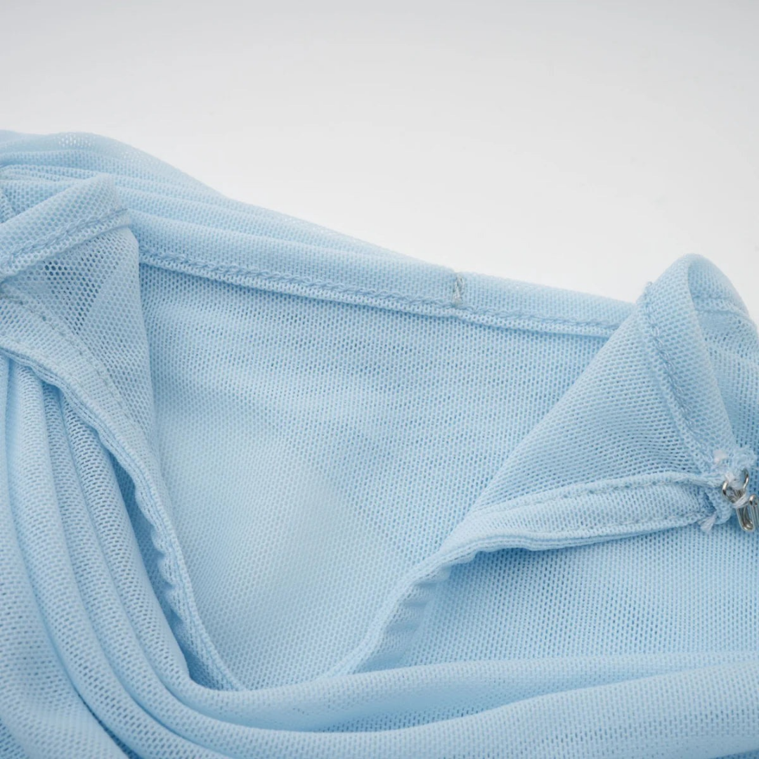 Blue Mirage Drape Maxi Dress