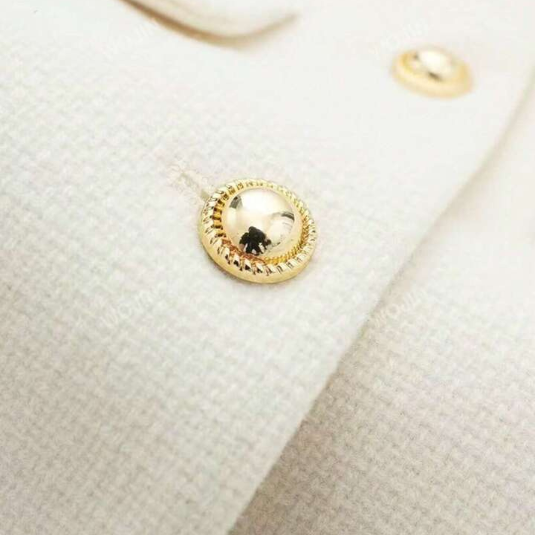 Cropped blazer jacket with gold details