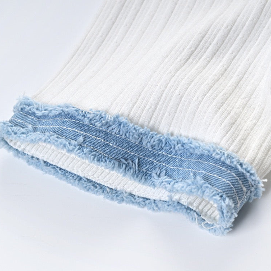 Zuna | Maxi-Kleid mit Jeans Akzenten