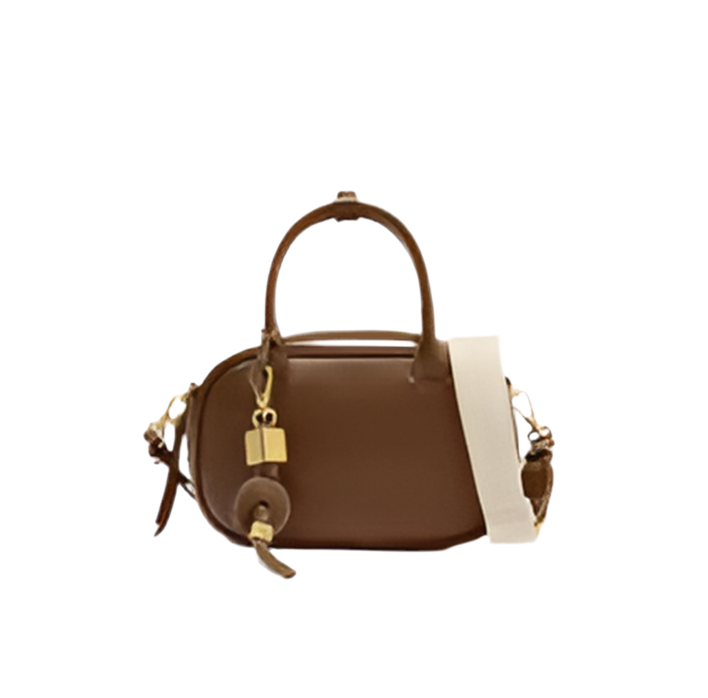 Mini-Tasche mit Charm - Dunkelbraun