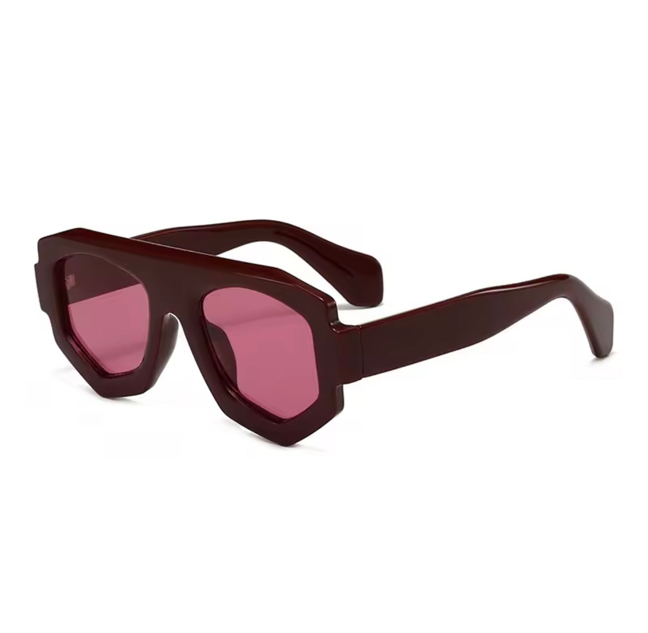 Dunkelrot: Damen Sonnenbrille Bold Vision Shades in Dunkelrot mit UV 400 Schutz
