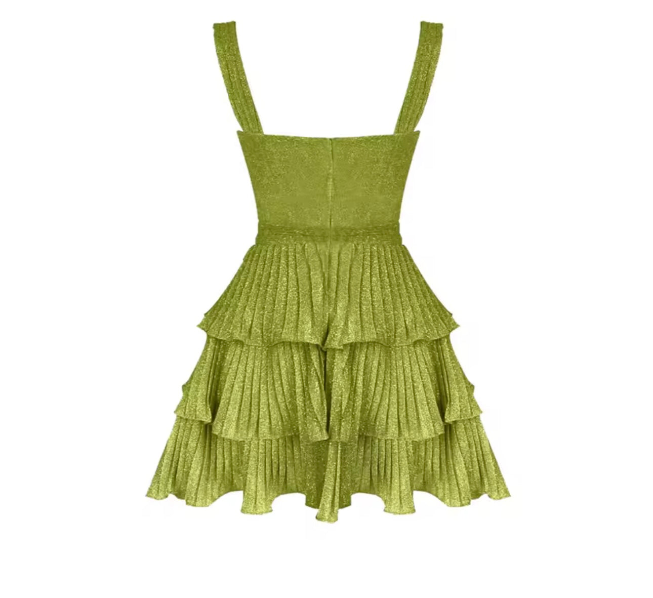 Etoile de Mer Glam Dress grün
Glamouröses Sommerkleid mit Seestern-Details
Plisseerock Cut-Out Dress grün elegant