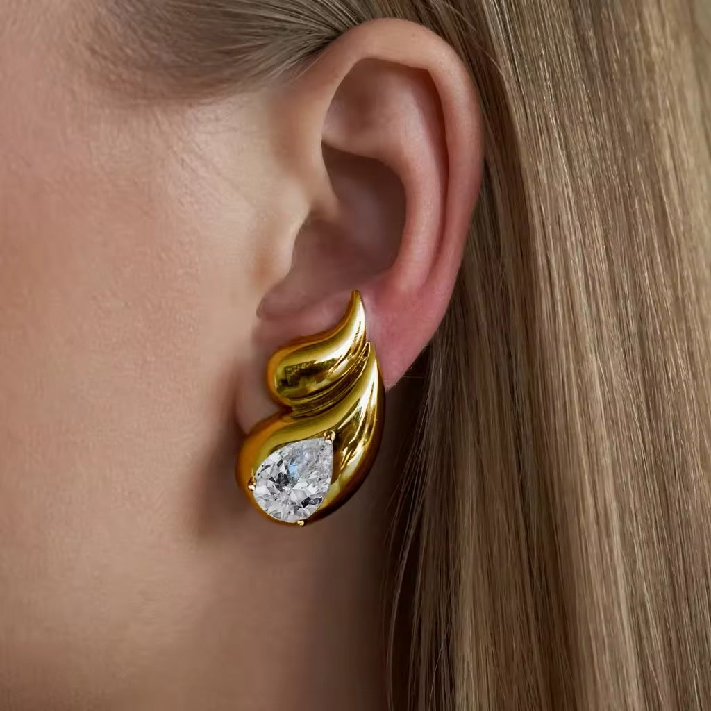 Driped | Ohrringe 18k Vergoldet - Ezouna
