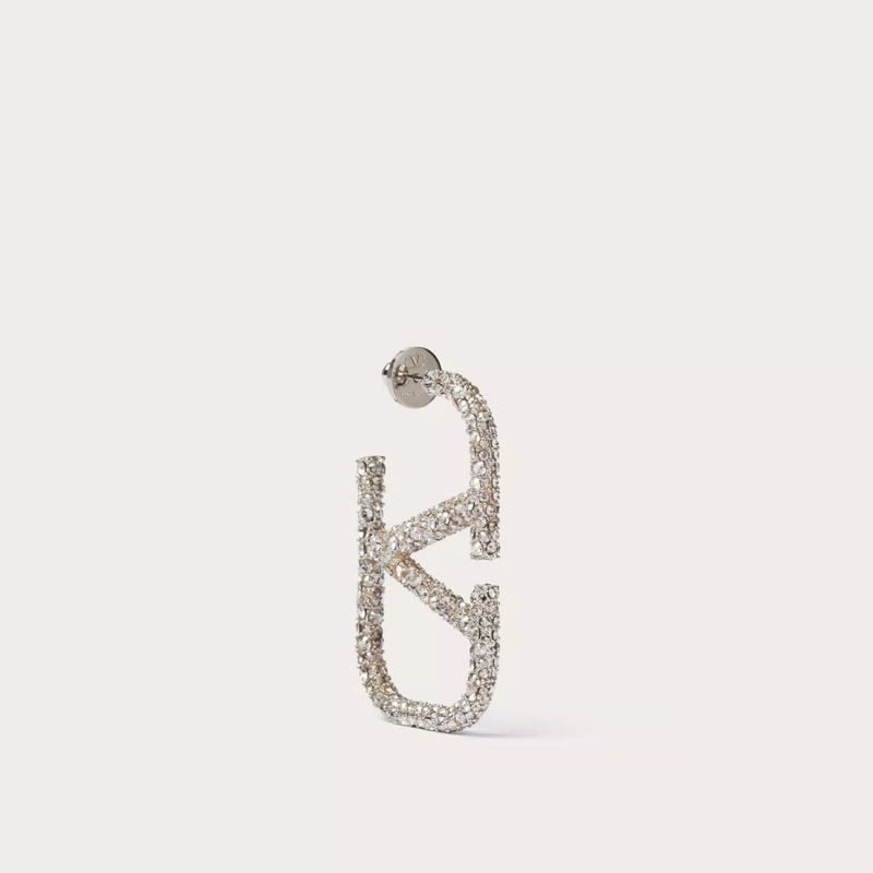 V-Ohrringe mit Strass | 18k vergoldet - Ezouna