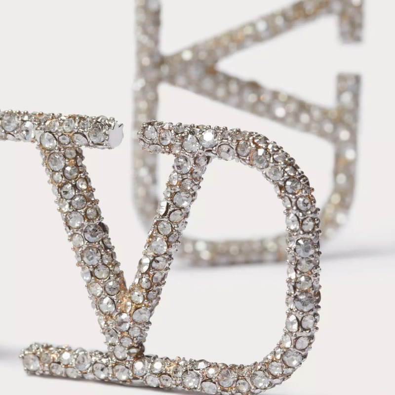 V-Ohrringe mit Strass | 18k vergoldet - Ezouna