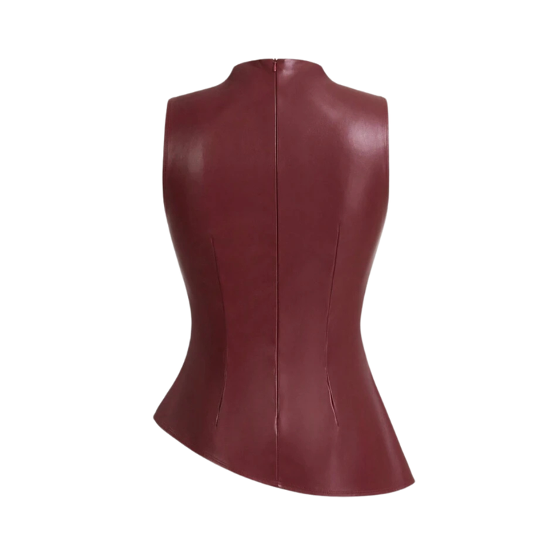 Asena Kunstleder Top - Ezouna
