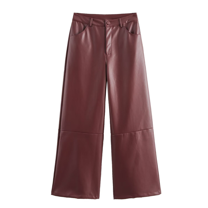 Kunstlederhose in Bordeaux - Ezouna