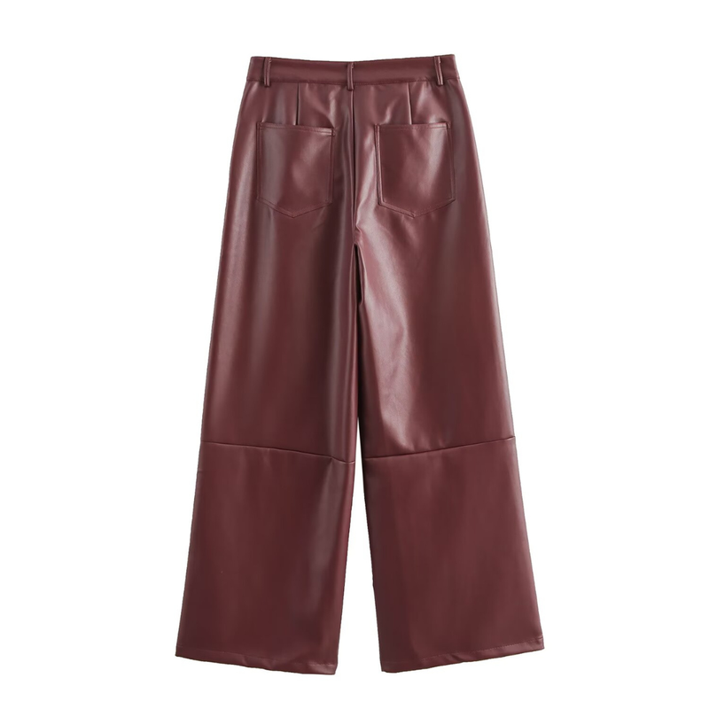 Kunstlederhose in Bordeaux - Ezouna
