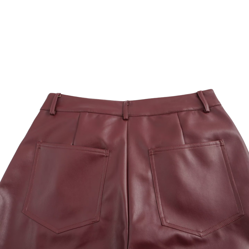 Kunstlederhose in Bordeaux - Ezouna