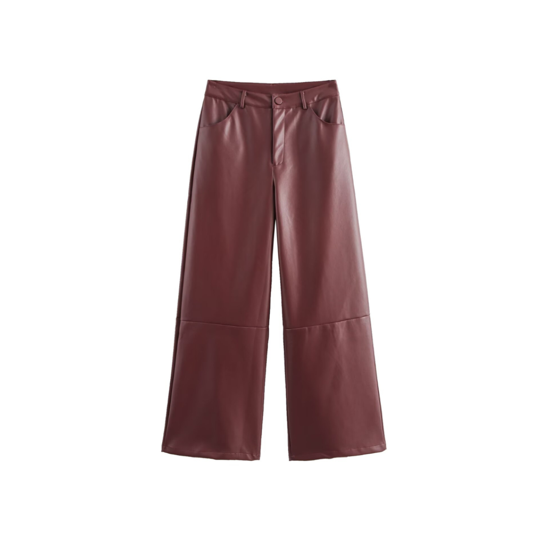Kunstlederhose in Bordeaux - Ezouna