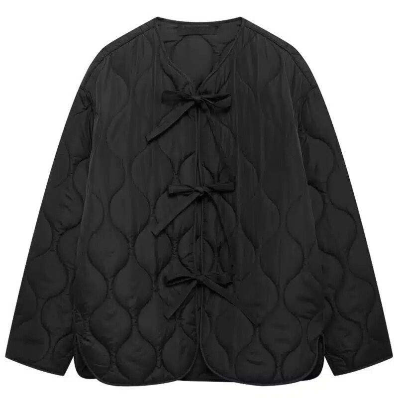 Steppjacke mit Schleifen - Ezouna