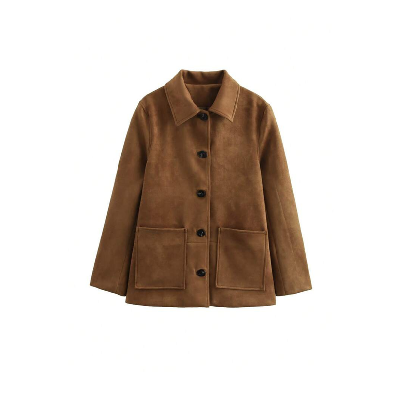 Wildlederimitat Jacke - Ezouna