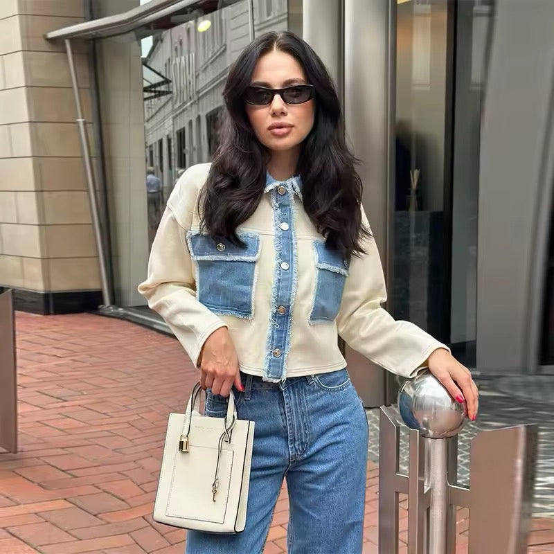 Denim Patchwork Jacke