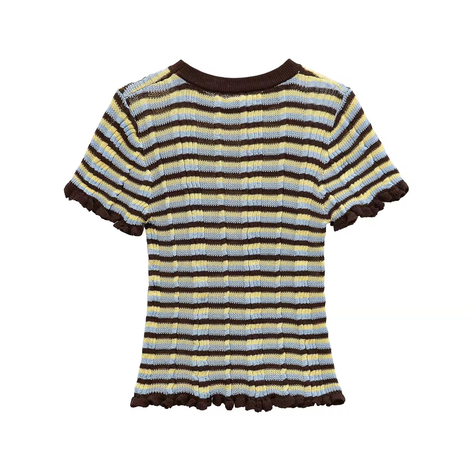 Gestreiftes Rüschen-Shirt