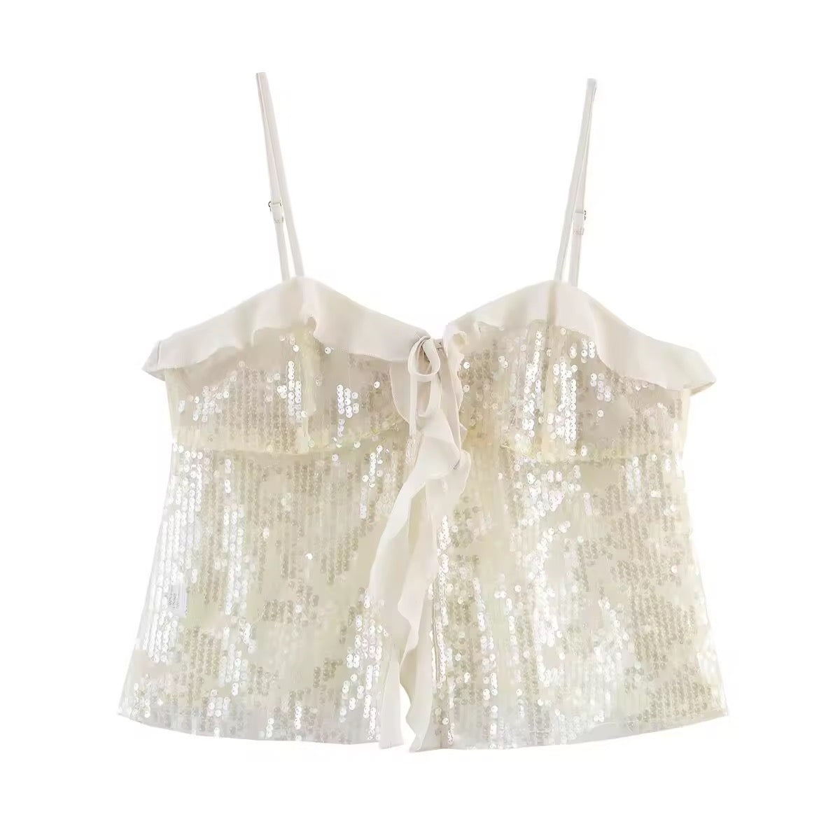 ShinyFlair Sequin Top – with sequins & bow