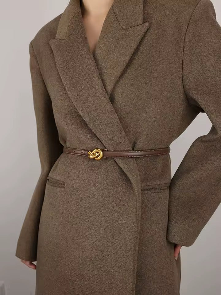 Damen Ledergürtel mit Knotendetail