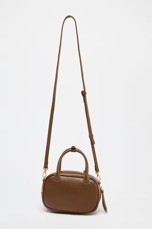 Mini-Tasche mit Charm - Dunkelbraun