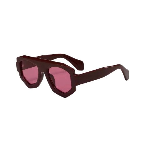 Dunkelrot: Damen Sonnenbrille Bold Vision Shades in Dunkelrot mit UV 400 Schutz