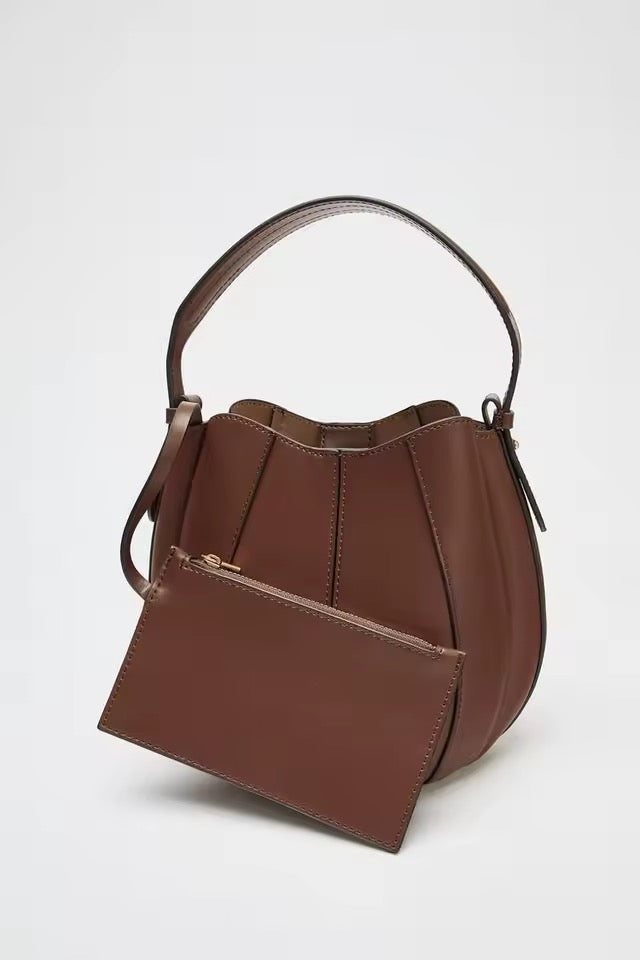 PU Leder Tasche Trend Herbst, Schultertasche mit abnehmbarem Gurt