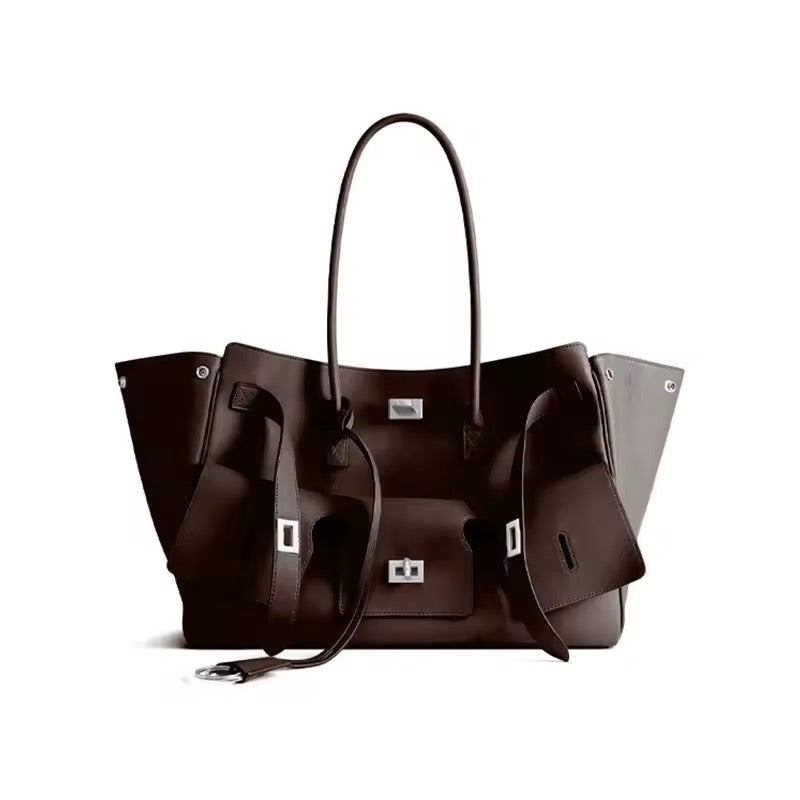 Mara - Großer Damen Shopper braun - Ezouna