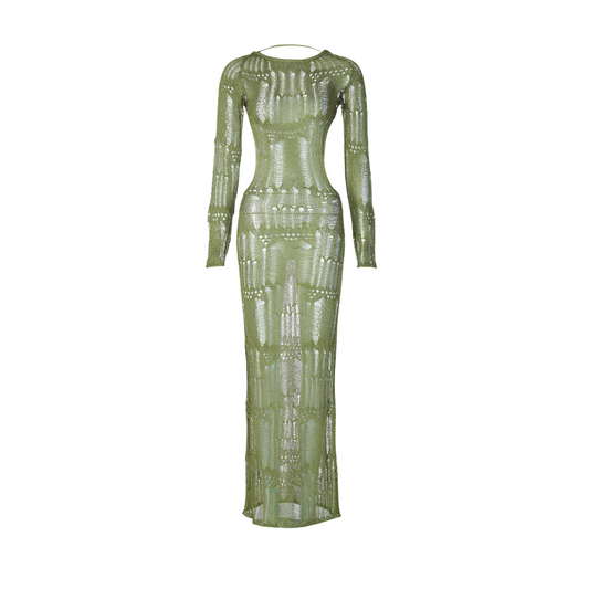 GlamGlow Metallic Knit Dress
