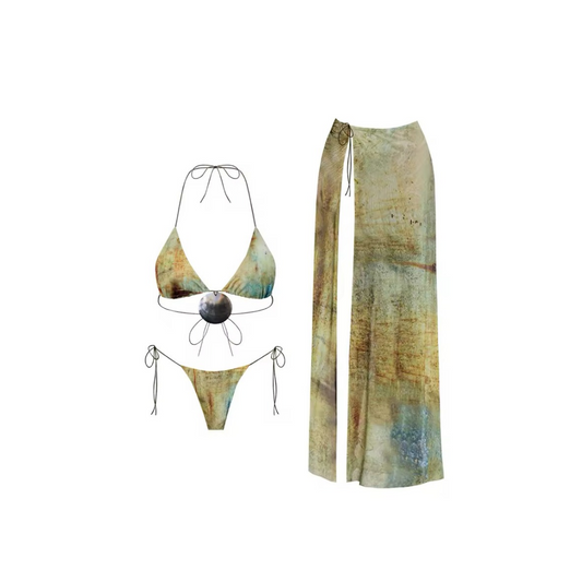 Ocean Muse | 3-teiliges Bikini Set mit Maxirock