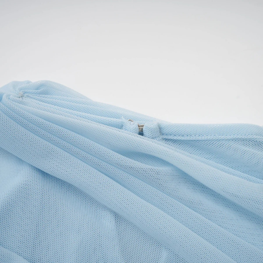 Blue Mirage Drape Maxi Dress