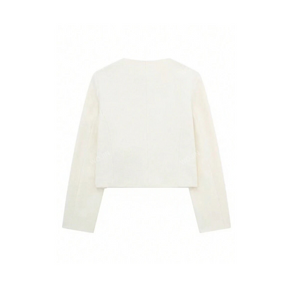 Cropped blazer jacket with gold details