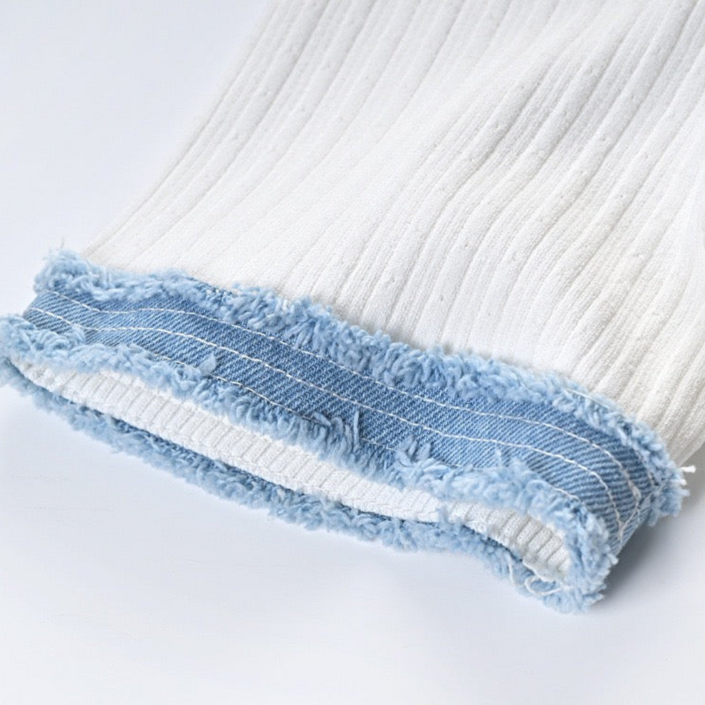 Zuna | Maxi-Kleid mit Jeans Akzenten