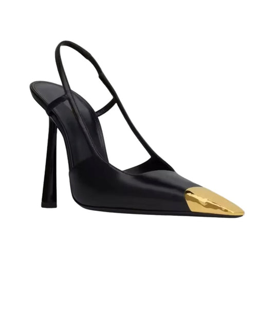 Laure | Slingback-Pumps in Schwarz - Ezouna