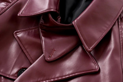Arwen | Burgundy women's leather jacket