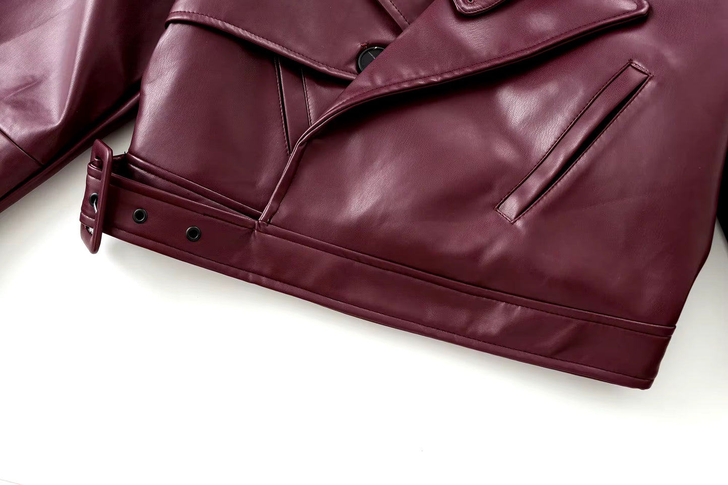 Arwen | Burgundy women's leather jacket