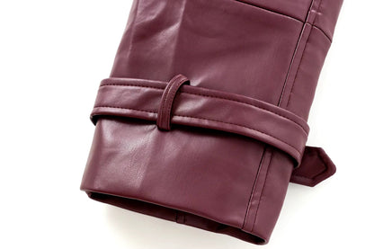 Arwen | Burgundy women's leather jacket