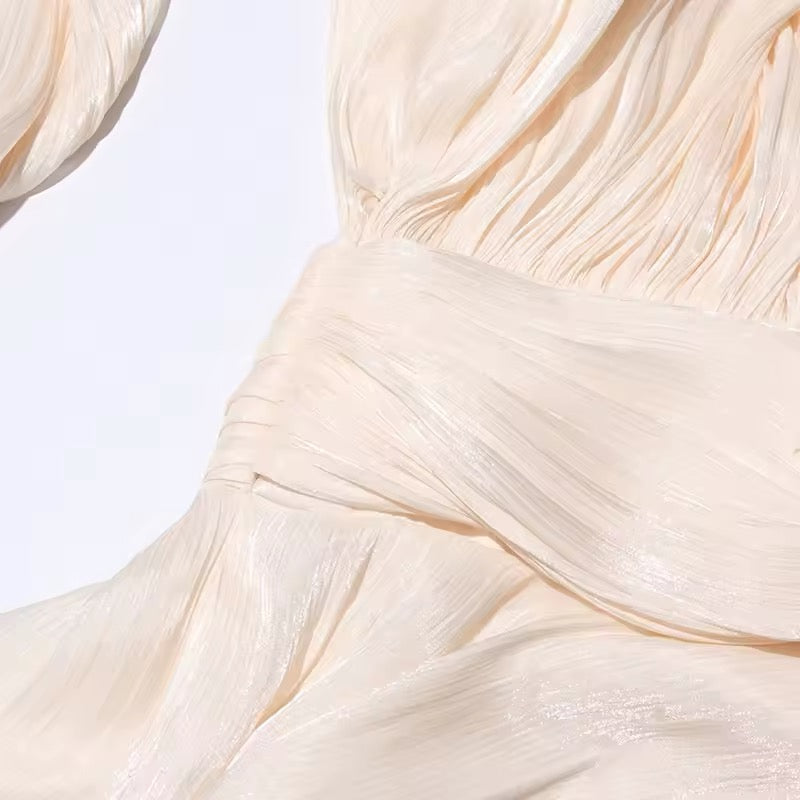 Samantha | Plissiertes Rüschen Mini Dress - Ezouna