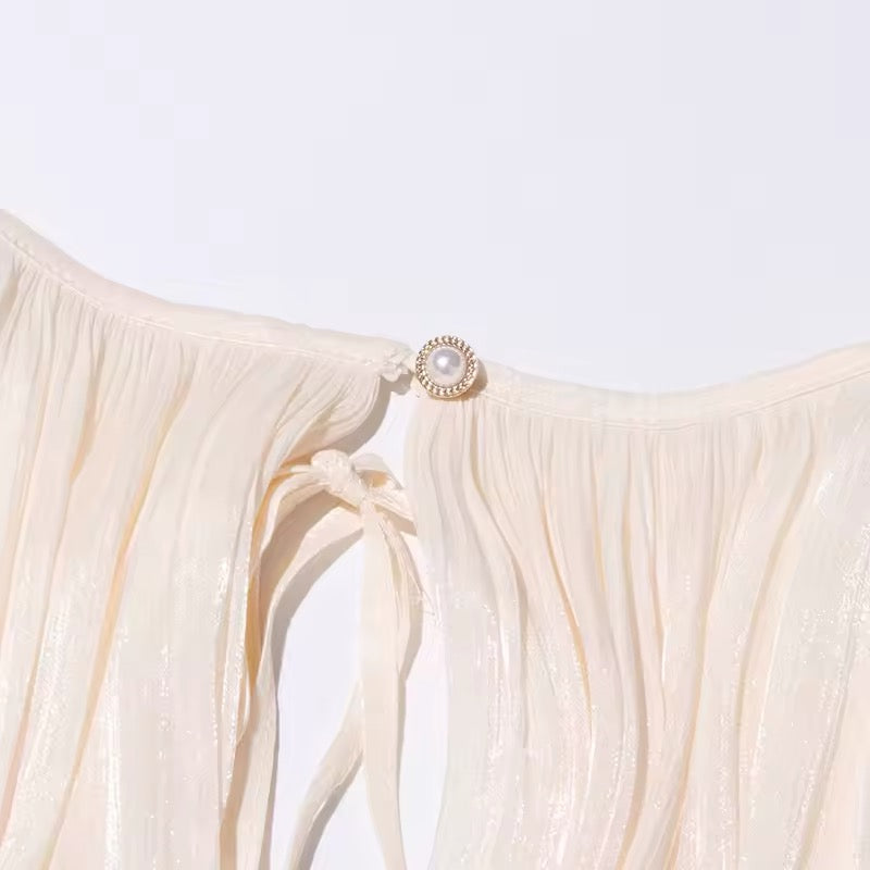 Samantha | Plissiertes Rüschen Mini Dress - Ezouna