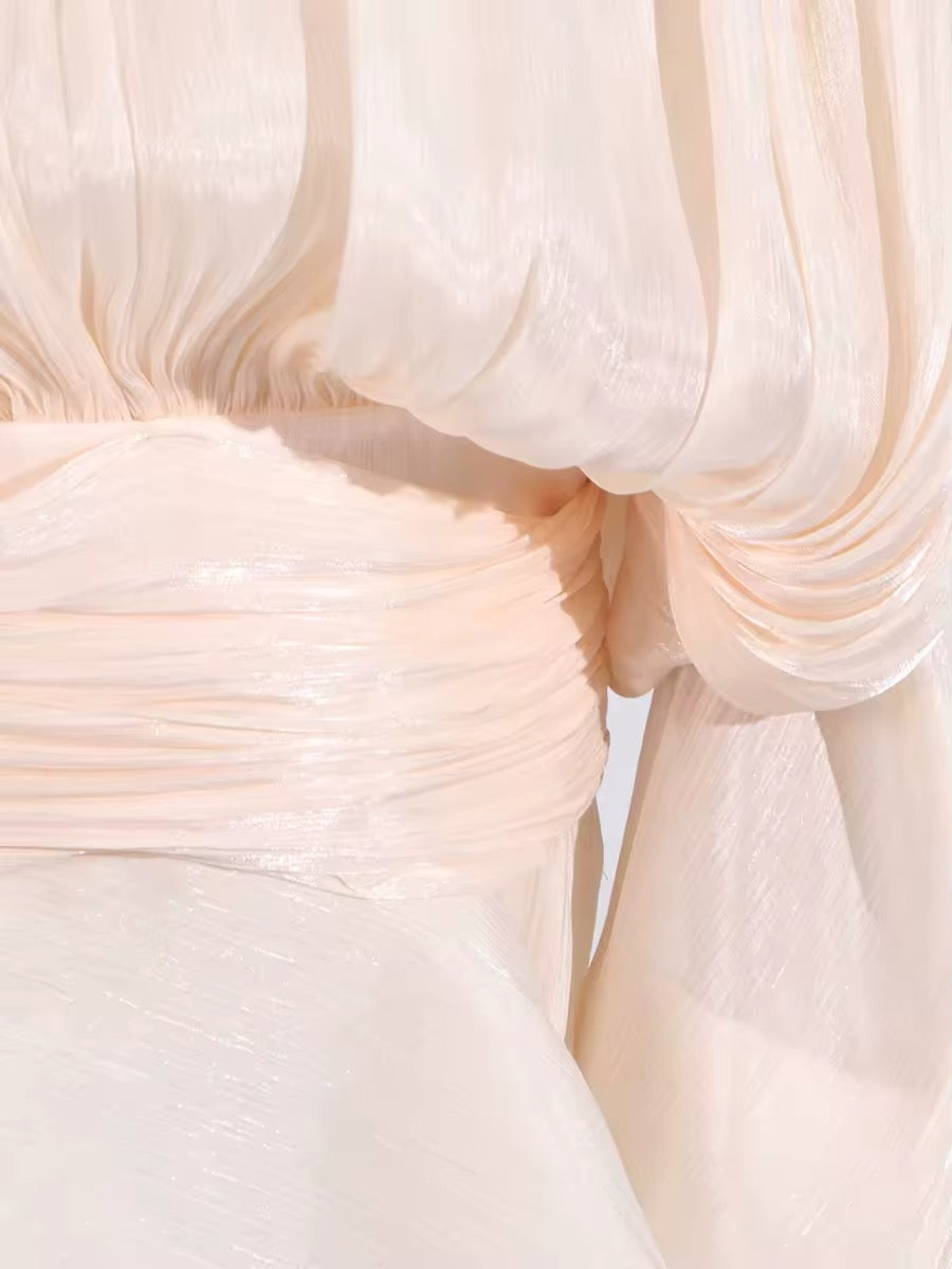 Samantha | Plissiertes Rüschen Mini Dress - Ezouna