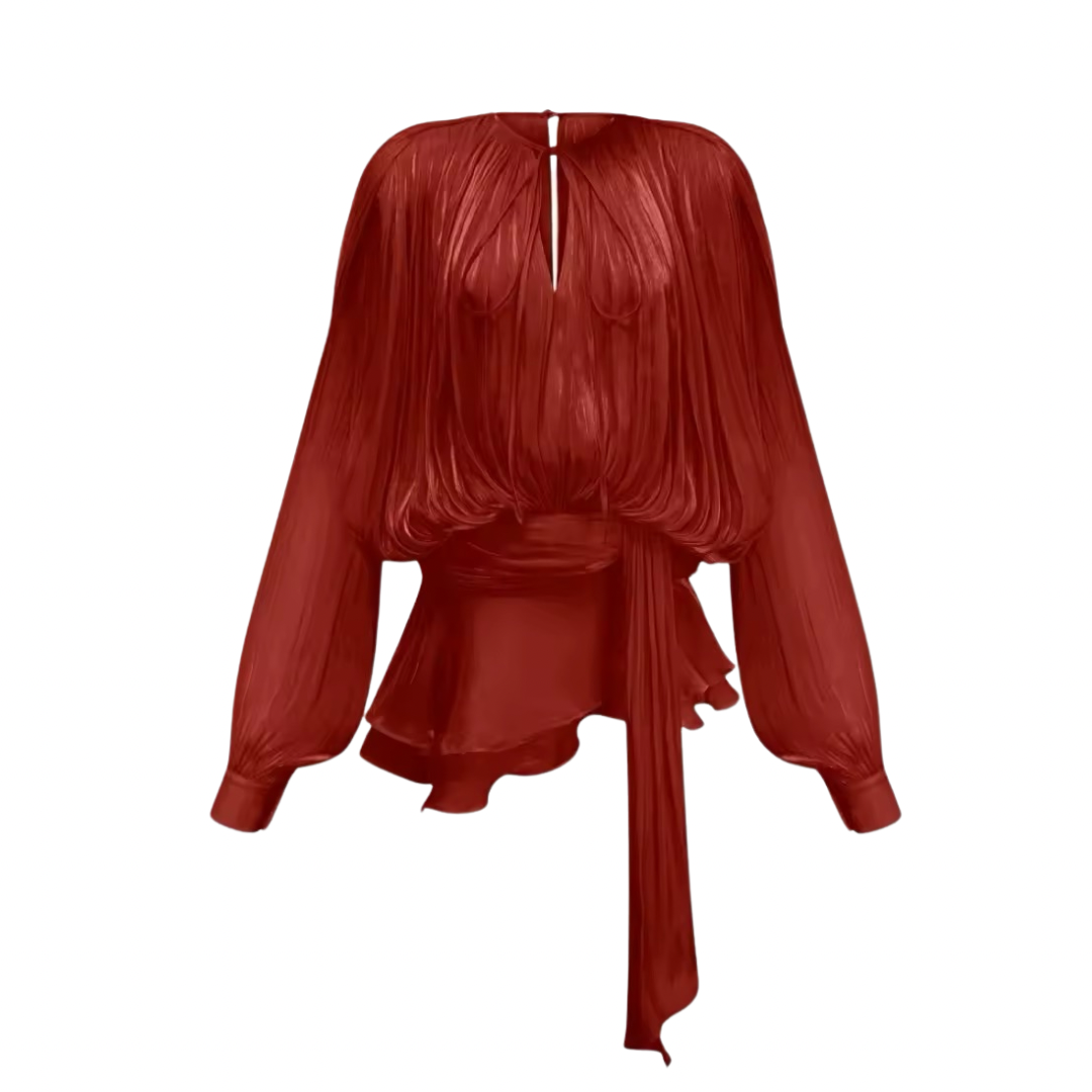 Samantha | Plissiertes Rüschen Mini Dress - Ezouna
