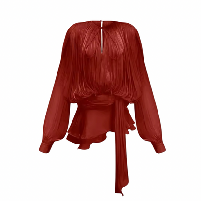 Samantha | Plissiertes Rüschen Mini Dress - Ezouna
