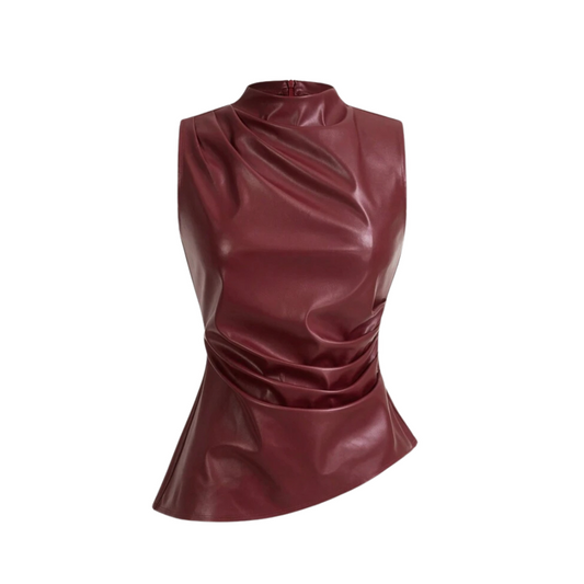 Asena Kunstleder Top - Ezouna