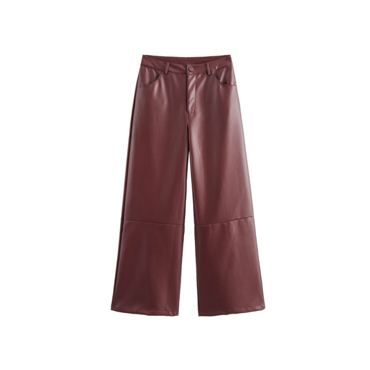 Kunstlederhose in Bordeaux - Ezouna