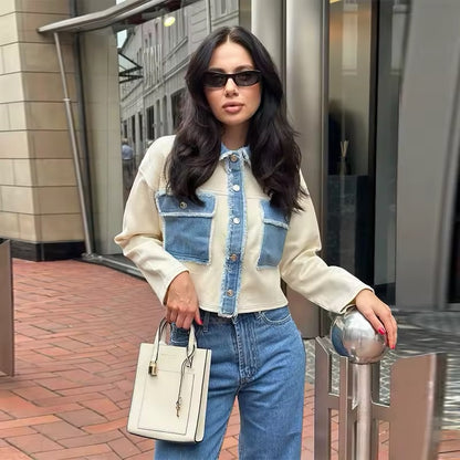 Denim Patchwork Jacke