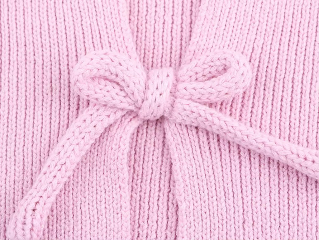 Feiner Strick-Cardigan mit Schleifendetail