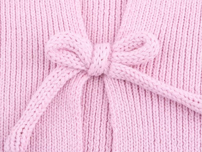 Feiner Strick-Cardigan mit Schleifendetail