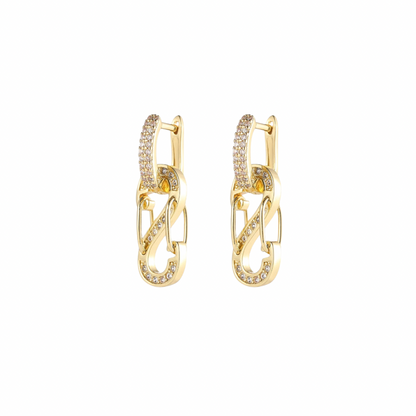 Luna Twist | Goldene Zirkonia Ohrringe mit 14K Vergoldung