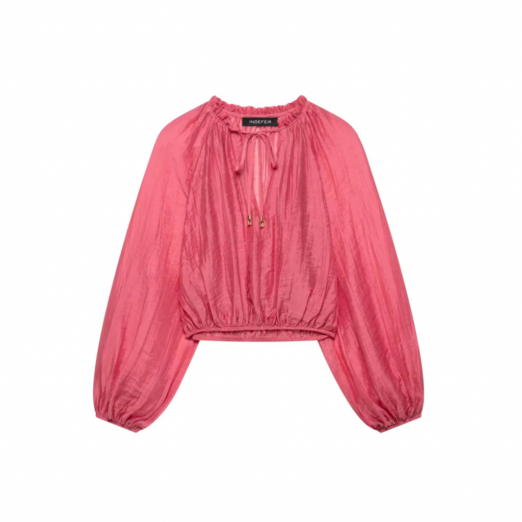 Bluse im Knitterlook