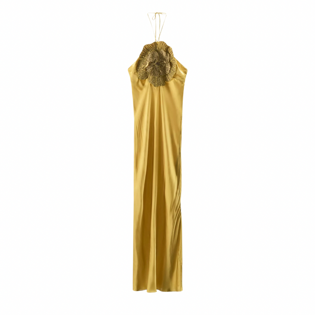 Elegantes Kleid in Satinoptik mit Neckholder