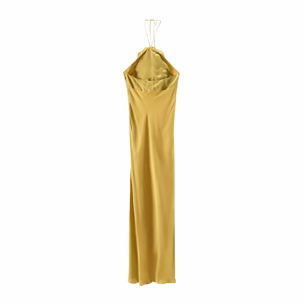 Elegantes Kleid in Satinoptik mit Neckholder
