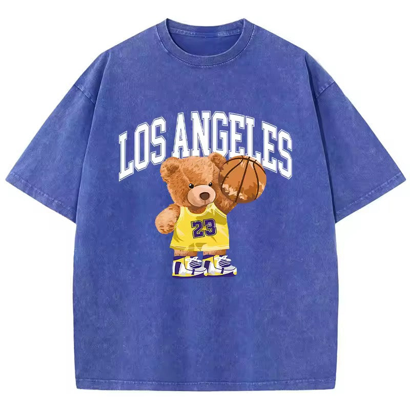 Los Angeles Bear T-Shirt Blau Urban Look