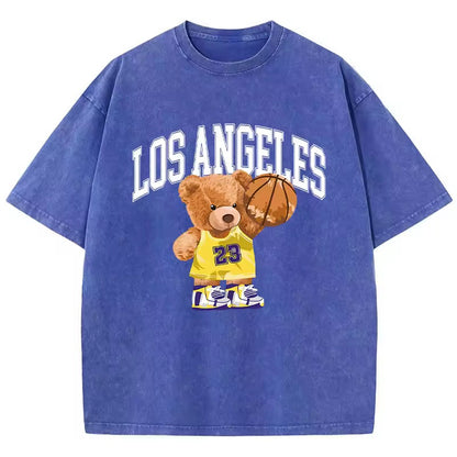 Los Angeles Bear T-Shirt Blau Urban Look