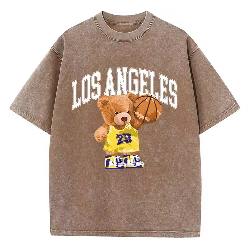 Los Angeles Bear T-Shirt Braun Casual Streetstyle